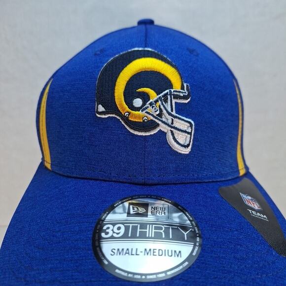 New Era 39Thirty NFL LA Los Angeles Rams Fitted Hat Cap S/M Blue - Picture 2 of 7